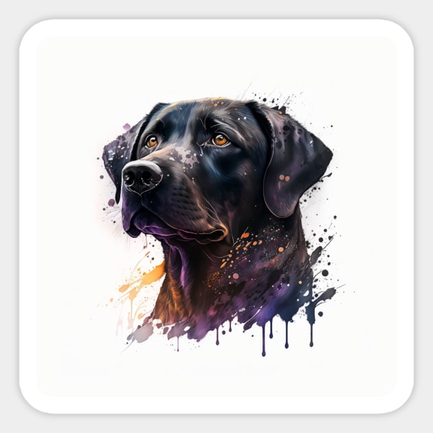 Black Labrador Design Sticker by Star Scrunch